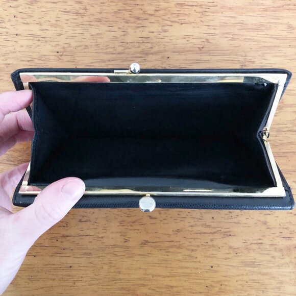 Vintage Salvatore Ferragamo Leather Wallet Made In Italy Italian Minimalist Luxe - Picture 5 of 7